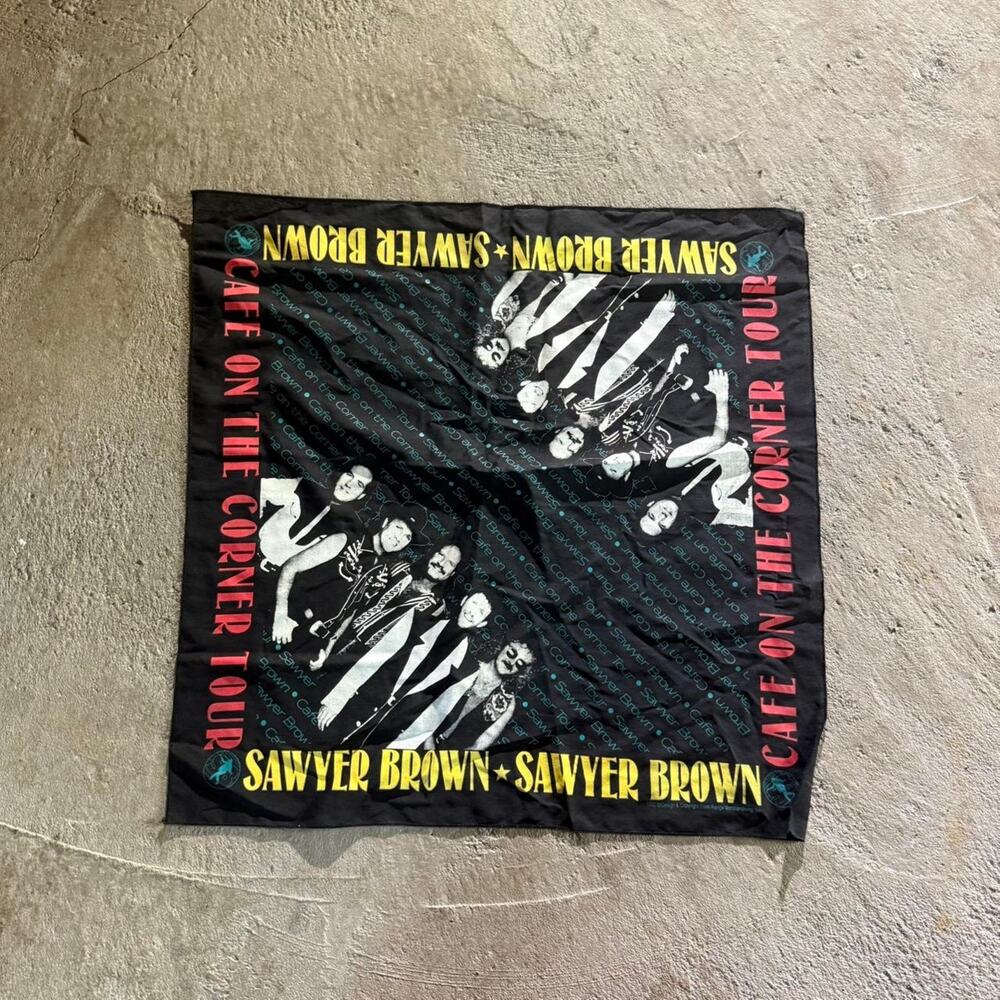 Vintage VTG 80’s 90s Sawyer Brown Bandana